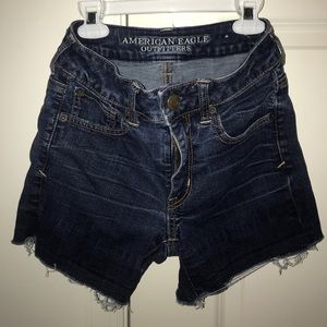 American Eagle high rise jean shorts